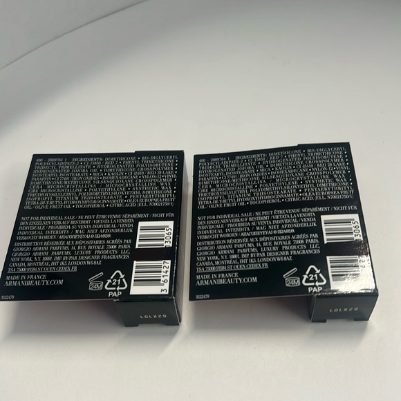 Giorgio Armani Set of 2 Lip Power Matte 400 Long Wear Matte Lipstick Mini - New - Picture 4 of 4